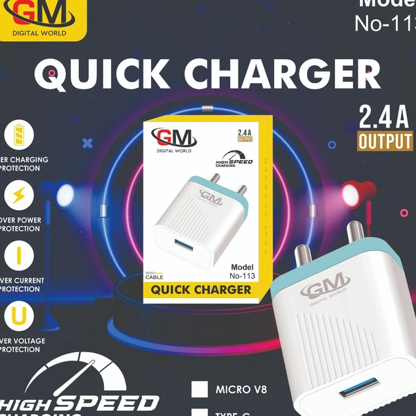Gm 113 2.4A Type C Charger