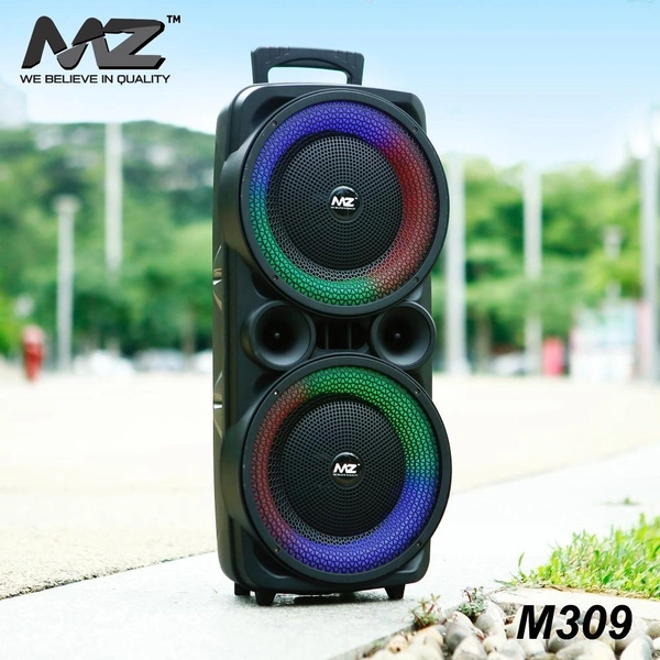 MZ M309 (PORTABLE KAROAKE SPEAKER)Dynamic Thunder Sound with wireless Mic 8X2 Inch 20 W Bluetooth Speaker  (Multicolor, Stereo Channel)