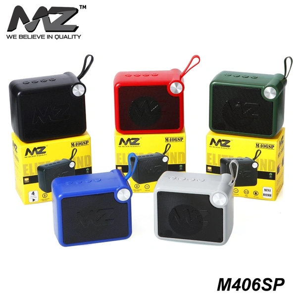 MZ M406 bluetooth speakers fm radio compatiable all Smartphones 56 W Bluetooth Speaker  (Black, Stereo Channel)
