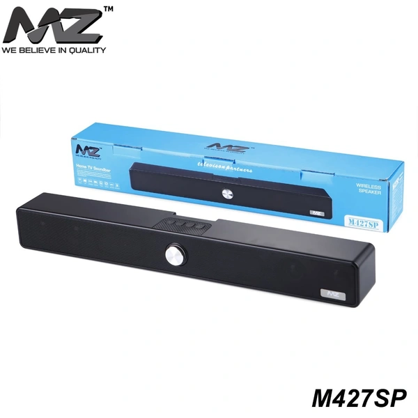 MZ M427SP (PORTABLE HOME TV SOUNDBAR) Dynamic Thunder Sound 2400mAh Battery 20 W Bluetooth Soundbar  (Black, Stereo Channel) 3.3