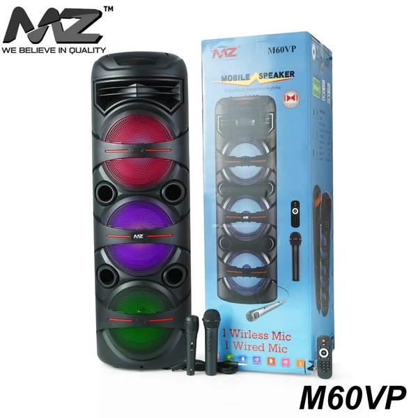 MZ M60VP (PORTABLE KARAOKE SPEAKER) Dynamic Thunder Sound 20W X 3 speaker 60 W Bluetooth Party Speaker  (Multicolor, Stereo Channel) 3.8