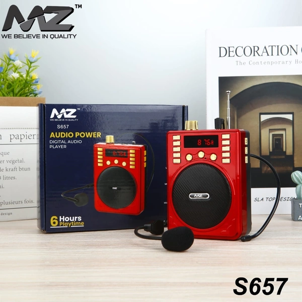 MZ S657 (DIGITAL AUDIO PLAYER) with Microphone and 5W output FM Outdoor, Indoor PA System  (5 W)