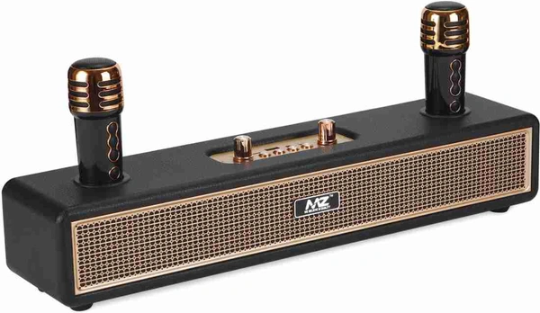 Mz M22vp Karaoke series  (Portable Bluetooth Speaker) Dynamic Sound With 2 Wireless Mics Karaoke 16 W Bluetooth Soundbar 