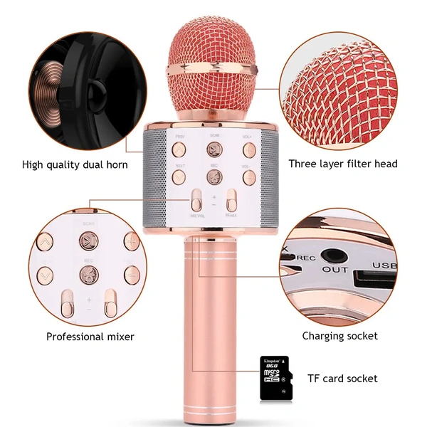 Mz Mic12 Wireless Speaker  Easy Way Wireless Handheld Bluetooth Mic With Speaker ( Bluetooth Speaker ) Bluetooth Microphone Speaker ( Multicolor ) 