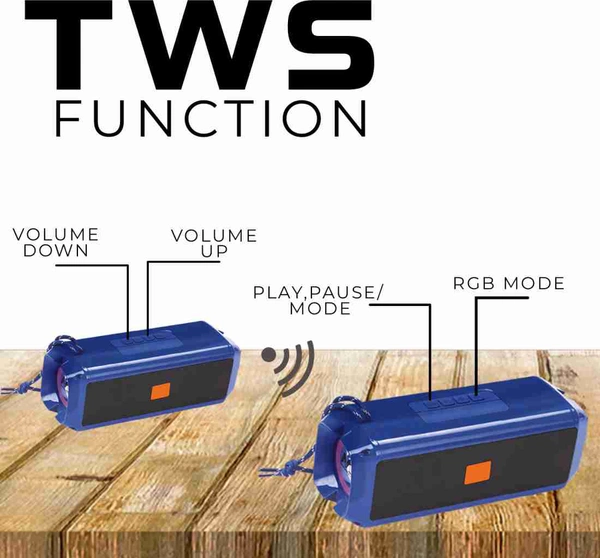 MZ M415SP Portable Bluetooth Speaker Dynamic Thunder Sound with High Bass 10 W Bluetooth Speaker (Blue, Stereo Channel)