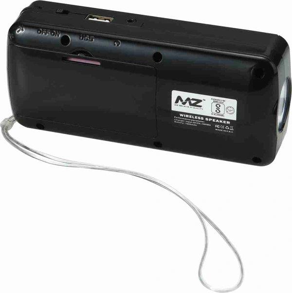 MZ M42VP (PORTABLE BLUETOOTH SPEAKER)Dynamic Sound with Wireless FM & InBuilt Torch FM Radio  (Black)