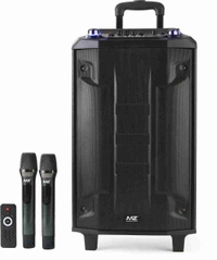 MZ M443SP (PORTABLE KAROAKE SPEAKER) Dynamic Thunder Sound with 2X Wireless Mic 70 W Bluetooth Party Speaker  (Black, Stereo Channel)