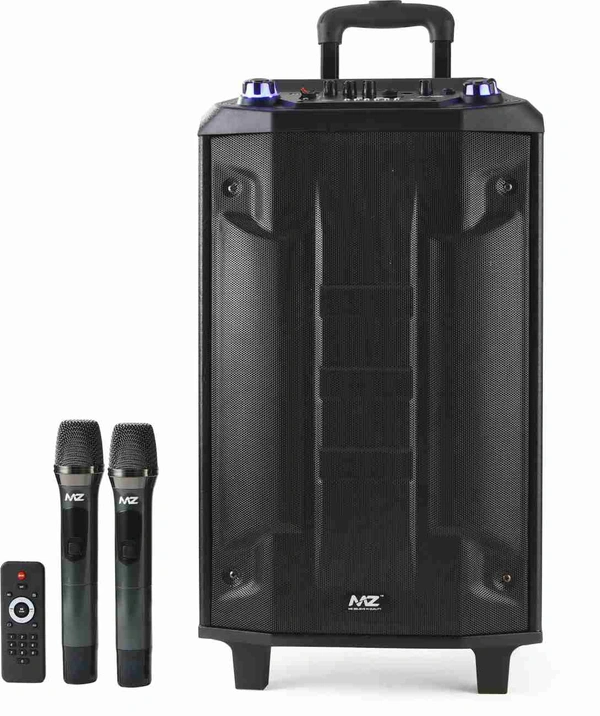 MZ M443SP (PORTABLE KAROAKE SPEAKER) Dynamic Thunder Sound with 2X Wireless Mic 70 W Bluetooth Party Speaker  (Black, Stereo Channel)