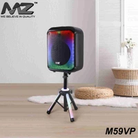 MZ M59VP (PORTABLE KARAOKE SPEAKER) with 2 wireless MIC EQ Setting Super Bass 1600 W Bluetooth Party Speaker  (Multicolor, Stereo Channel)
