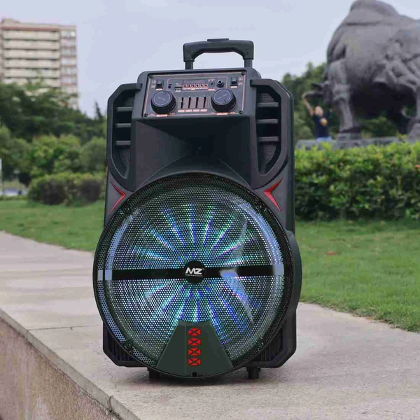 MZ M441SP (PORTABLE KARAOKE SPEAKER) Dynamic Thunder Sound with 2X Wireless Mic 60 W Bluetooth Party Speaker  (Black, Stereo Channel)
