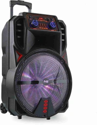 MZ M441SP (PORTABLE KARAOKE SPEAKER) Dynamic Thunder Sound with 2X Wireless Mic 60 W Bluetooth Party Speaker  (Black, Stereo Channel)