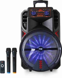 MZ M441SP (PORTABLE KARAOKE SPEAKER) Dynamic Thunder Sound with 2X Wireless Mic 60 W Bluetooth Party Speaker  (Black, Stereo Channel)
