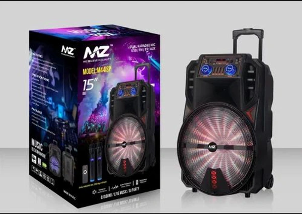MZ M441SP (PORTABLE KARAOKE SPEAKER) Dynamic Thunder Sound with 2X Wireless Mic 60 W Bluetooth Party Speaker  (Black, Stereo Channel)