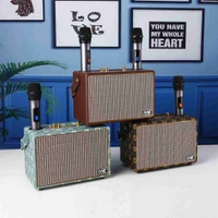 MZ M435SP (PORTABLE BLUETOOTH SPEAKER) Dynamic Thunder Sound with 2 wireless mics 40 W Bluetooth Party Speaker  (Printed Brown, Stereo Channel)
