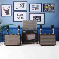 MZ M435SP (PORTABLE BLUETOOTH SPEAKER) Dynamic Thunder Sound with 2 wireless mics 40 W Bluetooth Party Speaker  (Printed Brown, Stereo Channel)