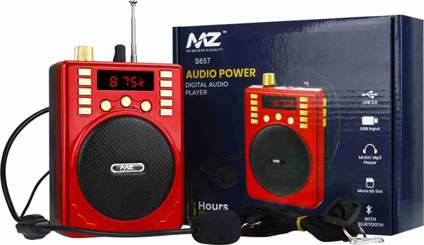 MZ S657 (DIGITAL AUDIO PLAYER) with Microphone and 5W output FM Outdoor, Indoor PA System  (5 W)