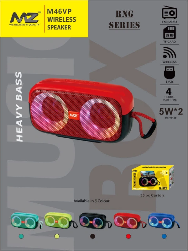 MZ M46VP Wireless Portable Speaker, Size: 6 Inch (L), 10W