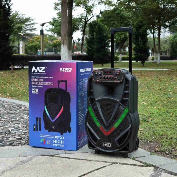 MZ M439SP (PORTABLE KAROAKE SPEAKER) Dynamic Thunder Sound with wireless Mic 20 W Bluetooth Party Speaker