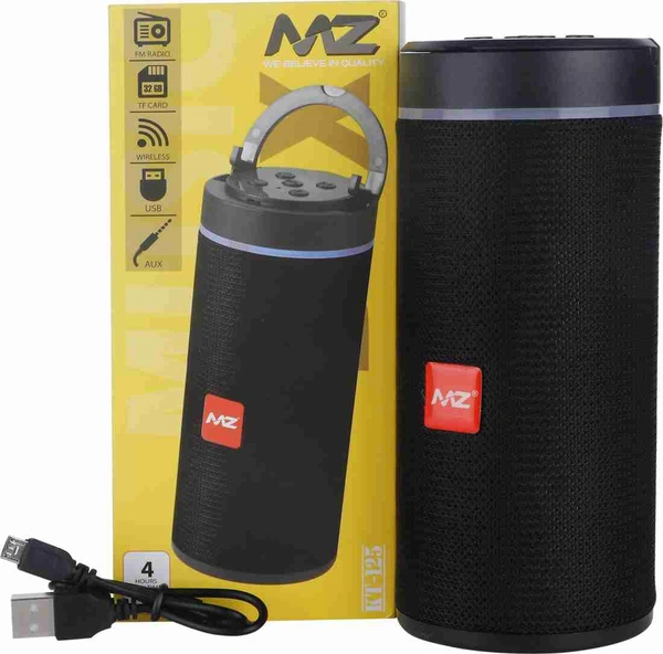 MZ KT125 (PORTABLE BLUETOOTH SPEAKER) Dynamic Thunder Sound With High Bass & Mobile Stand 10 W Bluetooth Speaker (Black, Stereo Channel)