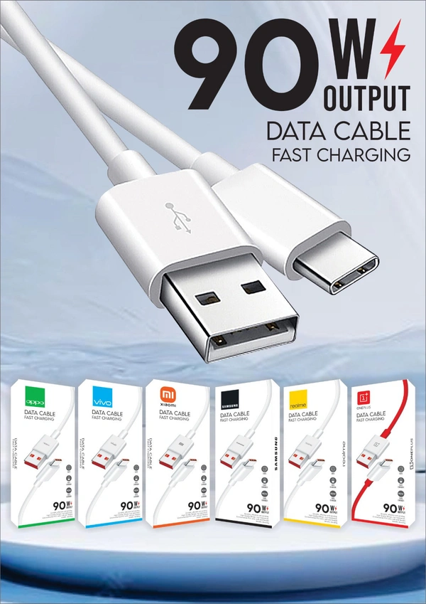 Realme 90w Type C Cable  - 1mt., White