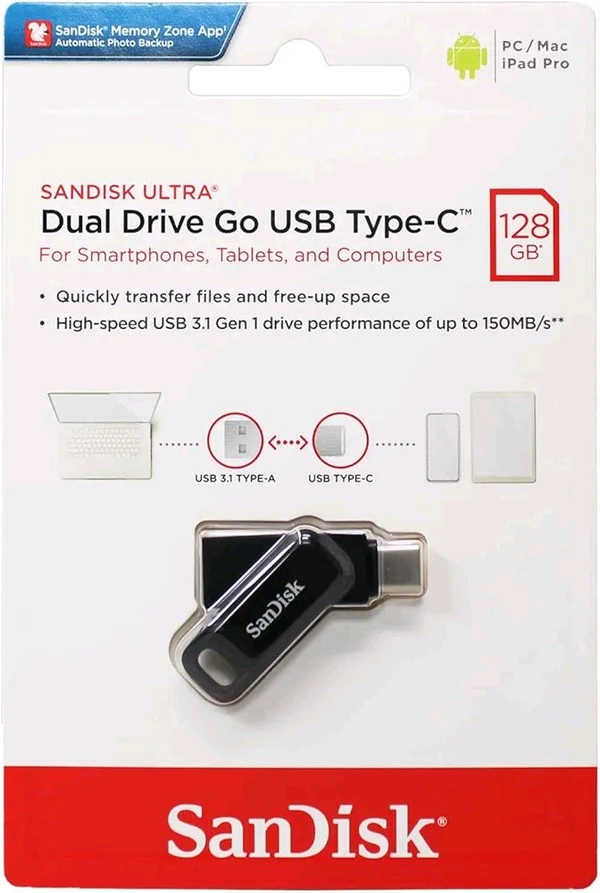 Sandisk 128gb Type C Otg Pendrive