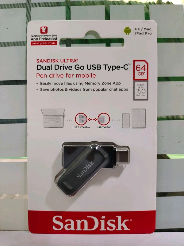 Sandisk 64gb Type C Otg Pendrive