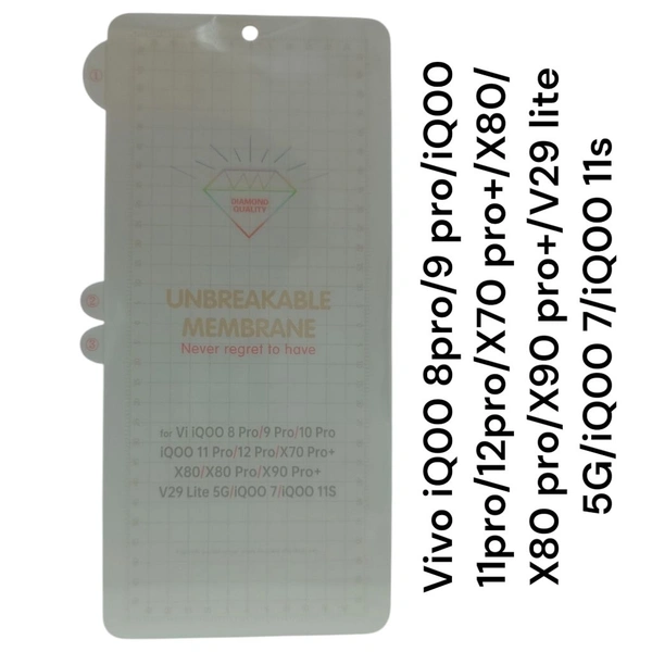 Vivo iQ00 8pro/9 pro/iQ00 11pro/12pro/X70 pro+/X80/X80 pro/X90 pro+/V29 lite 5G/iQ00 7/iQ00 11s Diamond Membrane