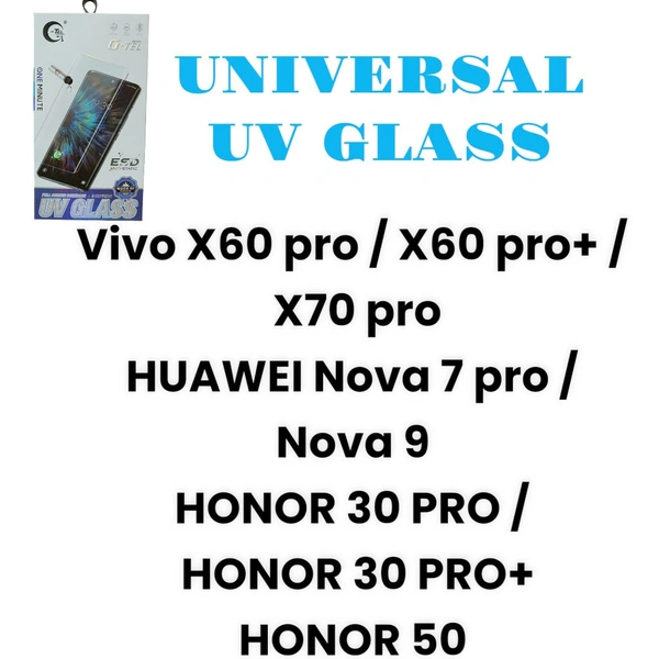Vivo X60 pro / X60 pro+ /X70 pro/HUAWEI/Nova 7 pro /Nova 9/HONOR 30 PRO /HONOR 30 PRO+/HONOR 50 Universal Uv Glass