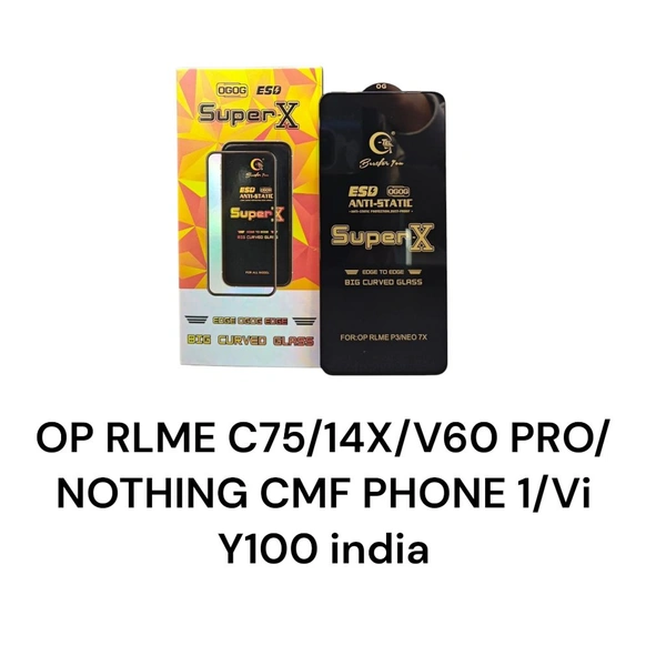 OP RLME C75/14X/V60 PRO/NOTHING CMF PHONE 1/Vi Y100 india Unersal Super X Glass 
