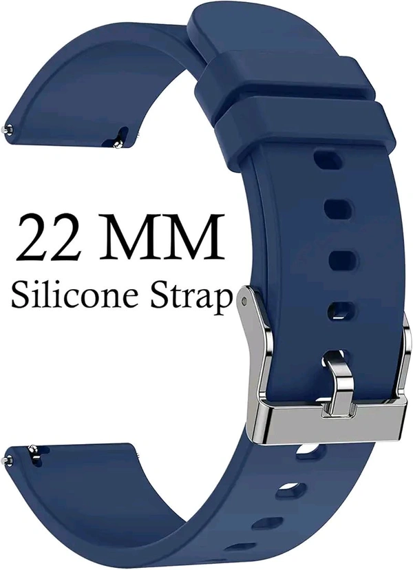 22mm Silicone Smart Watch Belt - Blue