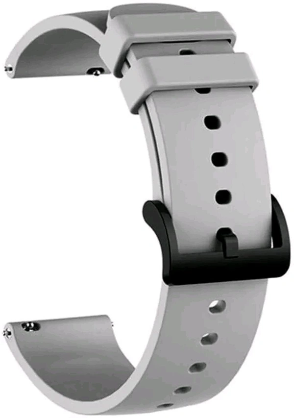 22mm Silicone Smart Watch Belt - Silver
