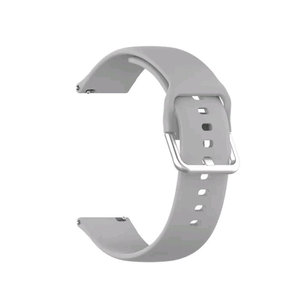 22mm Silicone Kati Smart Watch Belt - Silver