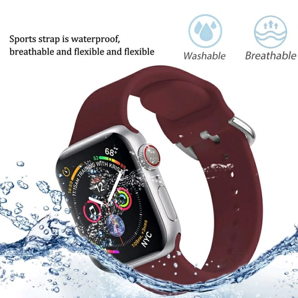 42/44/45/49mm Silicone Kadi Smart Watch Belt - Maroon