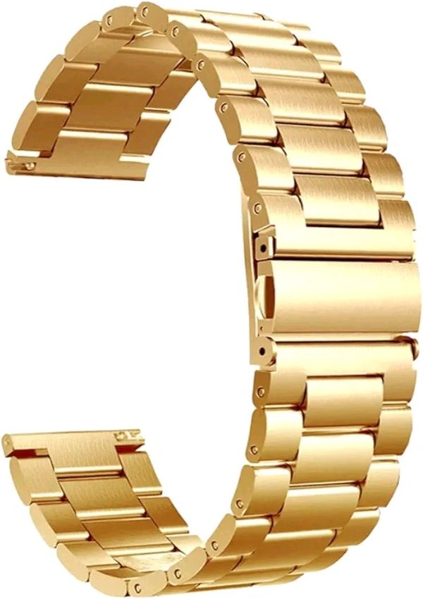 22mm Metal Smart Watch Belt - Gold