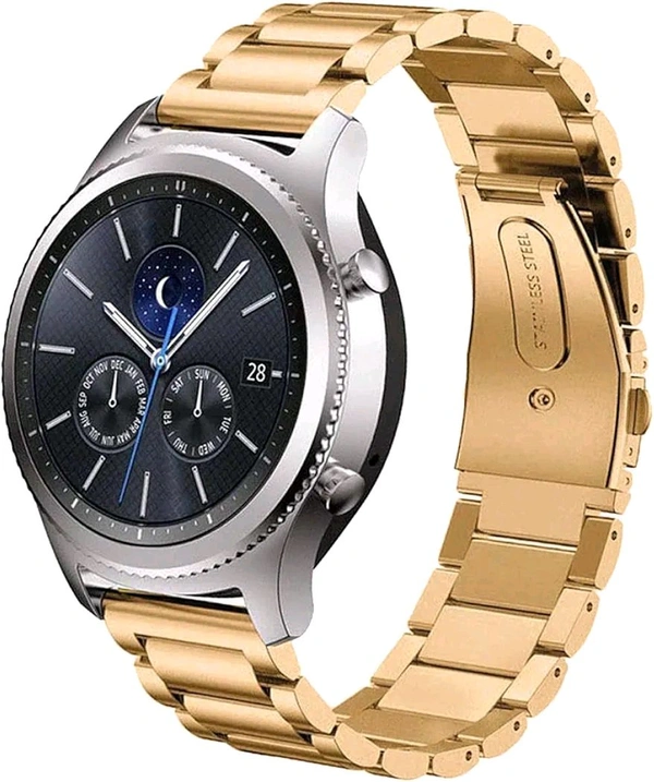 22mm Metal Smart Watch Belt - Gold