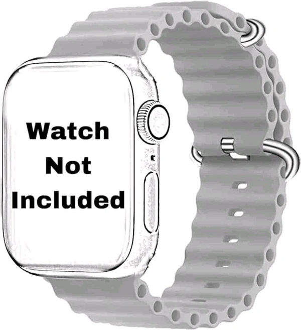 42/44/45/49mm Ultra Smart Watch Belt - Silver