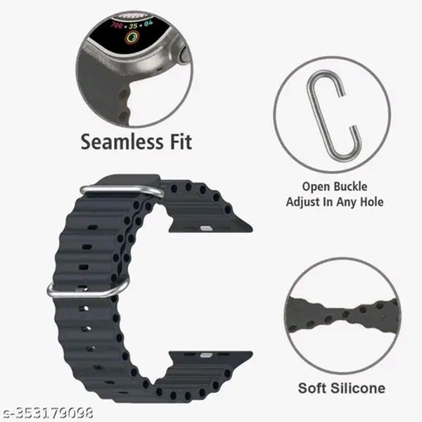 42/44/45/49mm Ultra Smart Watch Belt - Black