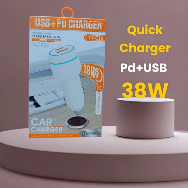 C16 Car Charger Pd+Usb 