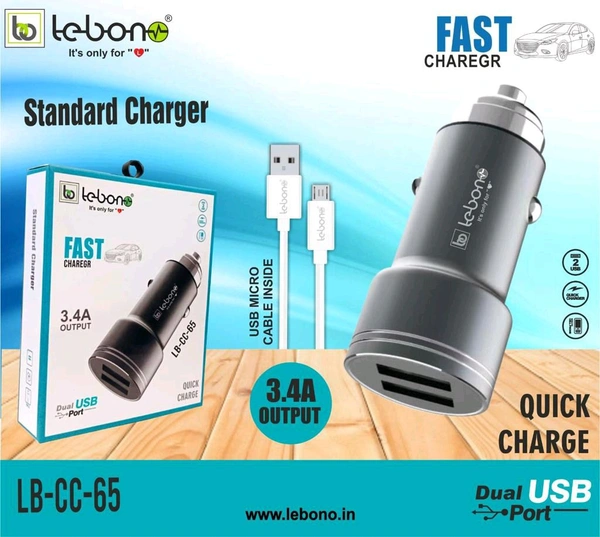 Lebon Lb CC 65 Car Charger (6months Warranty)