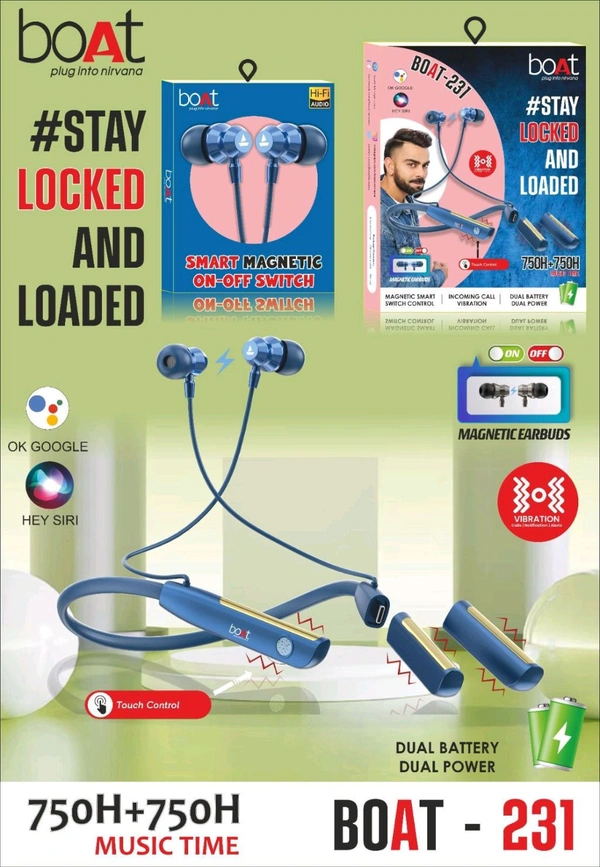 Boat Double Battery Neckband 