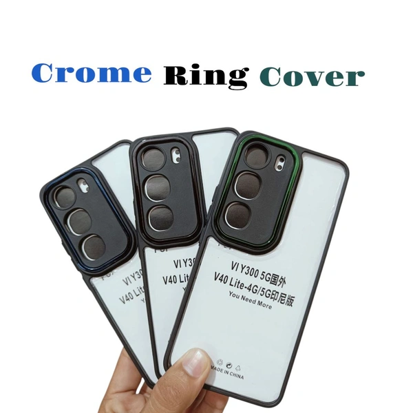 Vivo Y300 Cover / V40lite Cover Crome Ring Chaina Important Cover) 