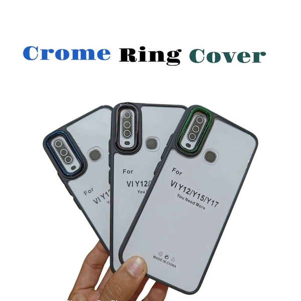 Vivo Y12 Cover / Y15 Cover / Y17 Cover ( Crome Ring Chaina Important