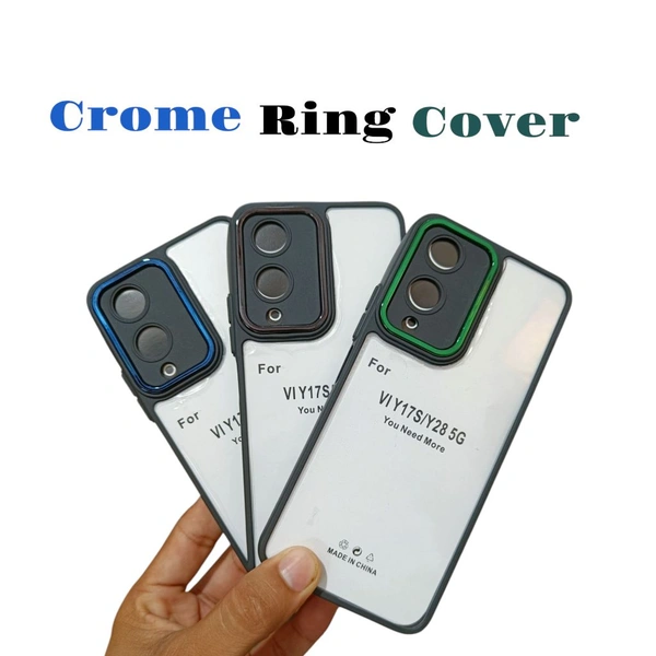 Vivo Y17s Cover / Y28 5G Cover ( Crome Ring Chaina Important )