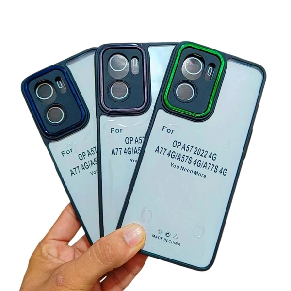 OPPO A57 2022 4G COVER crome Ring Chaina Important
