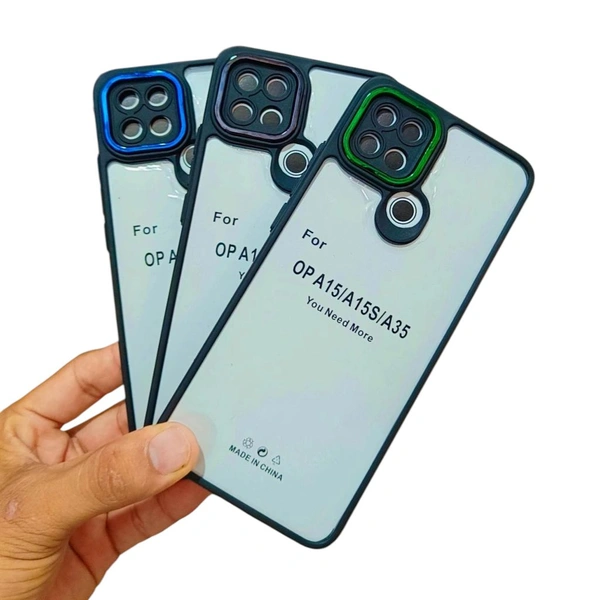 OPPO A15 COVER / A15s COVER / A35 Cover Crome Ring Chaina Important