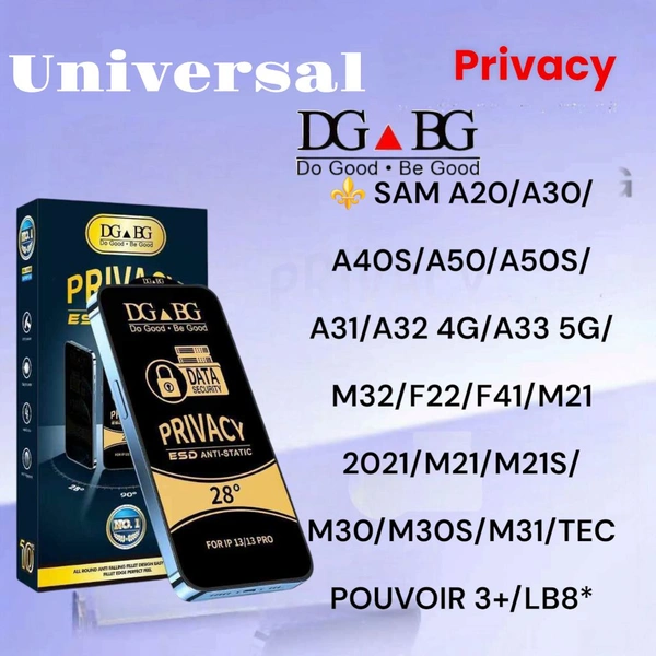 SAM A20/A30 Privacy Glass Universal DG BG Esd Anti-static