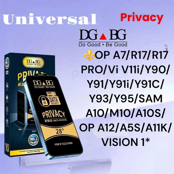 Y90/Y91/Y93/Y95/A10 Privacy Glass Universal DG BG Esd Anti-stick