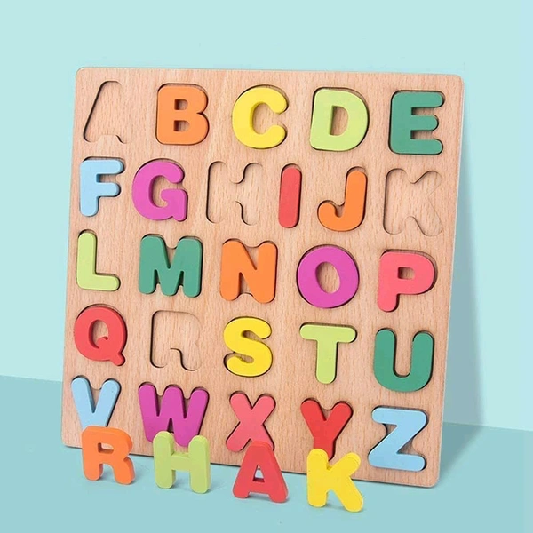 A B C D 3D Educational Wooden Plate 