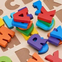 A B C D 3D Educational Wooden Plate 