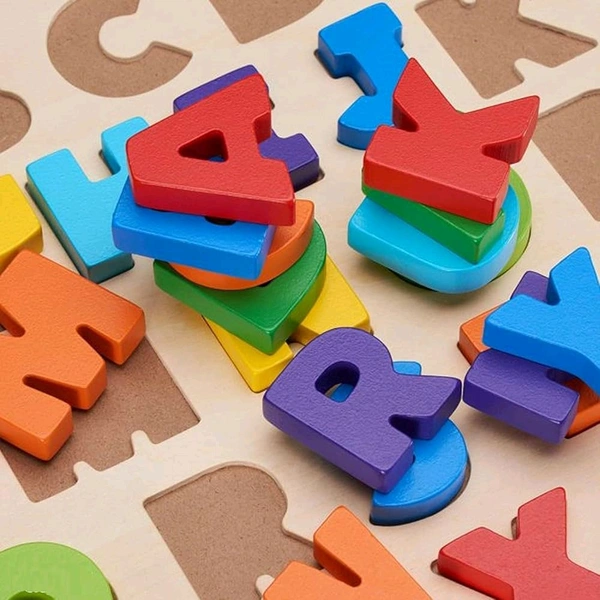 A B C D 3D Educational Wooden Plate 